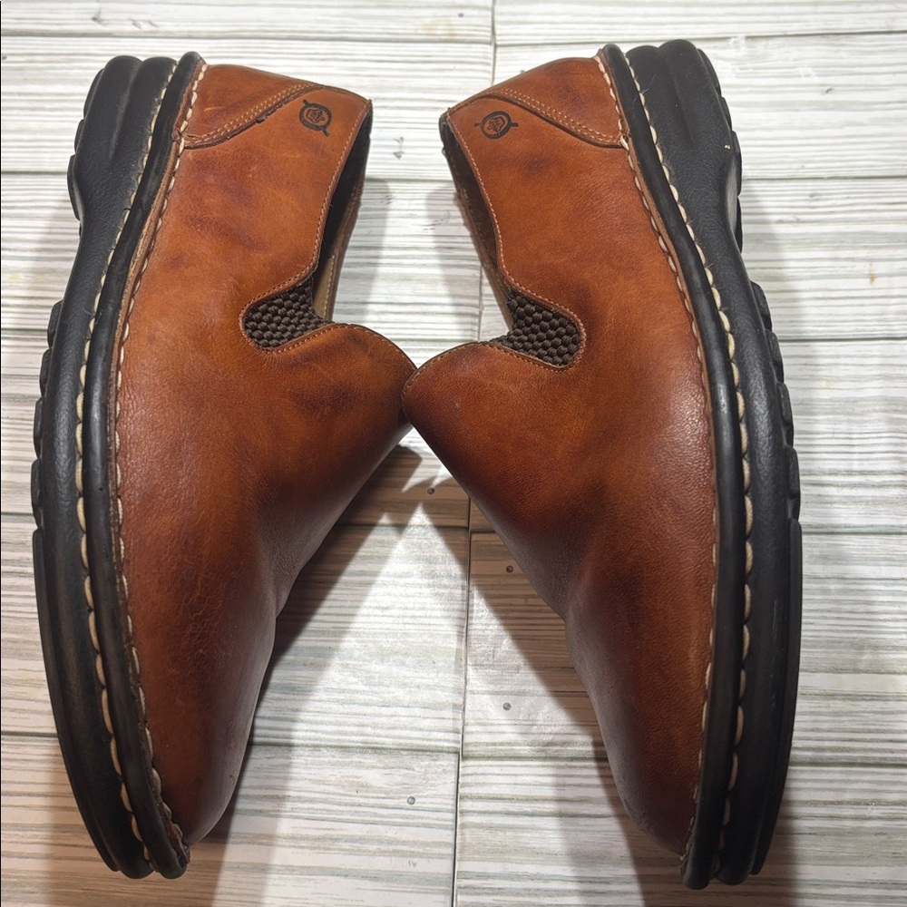 Born Men’s Brown Cognac Leather Shoe Casual Slip On Size 8 - Picture 3 of 8